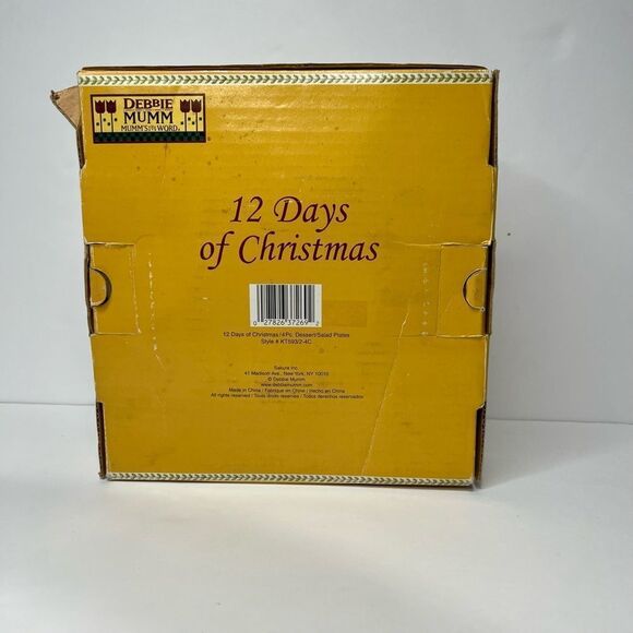 SAKURA Debbie Mumm12 Days of Christmas- 4 Pcs. Stoneware Dessert/ Salad Plates - Picture 4 of 7